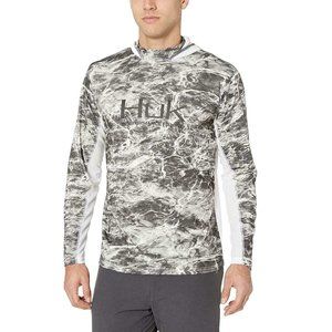 NWT Huk Men's Elements Camo Long Sleeve Hooded Tee